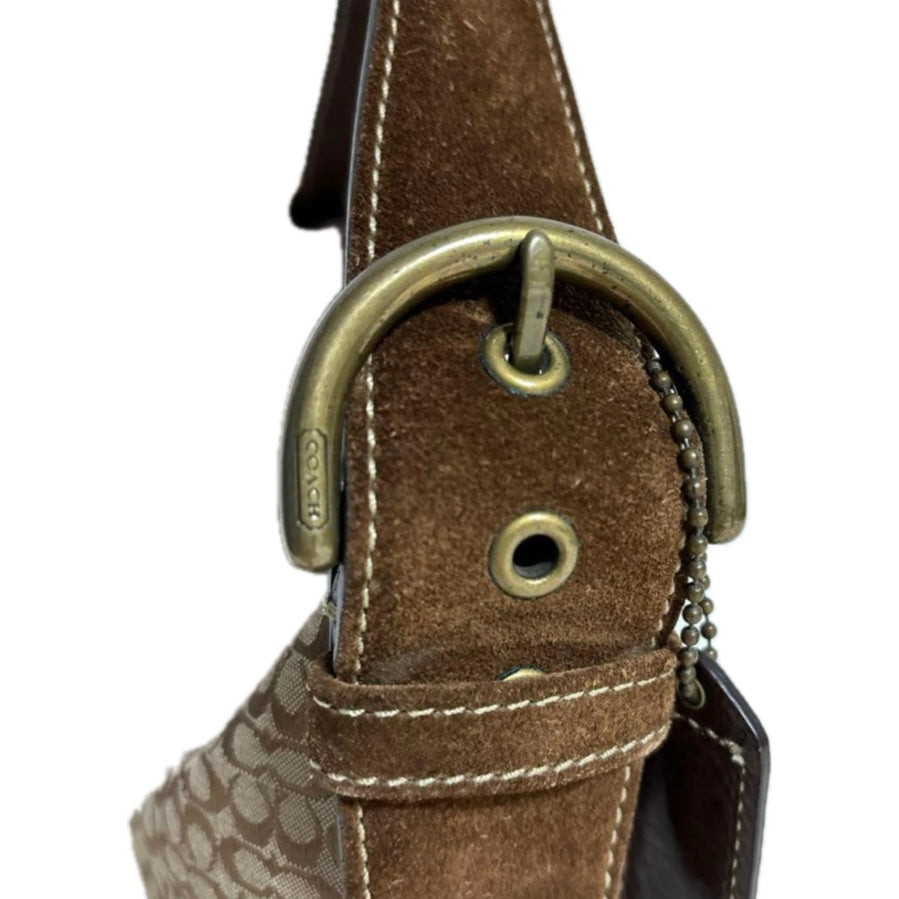 Coach Signature Suede Bag
