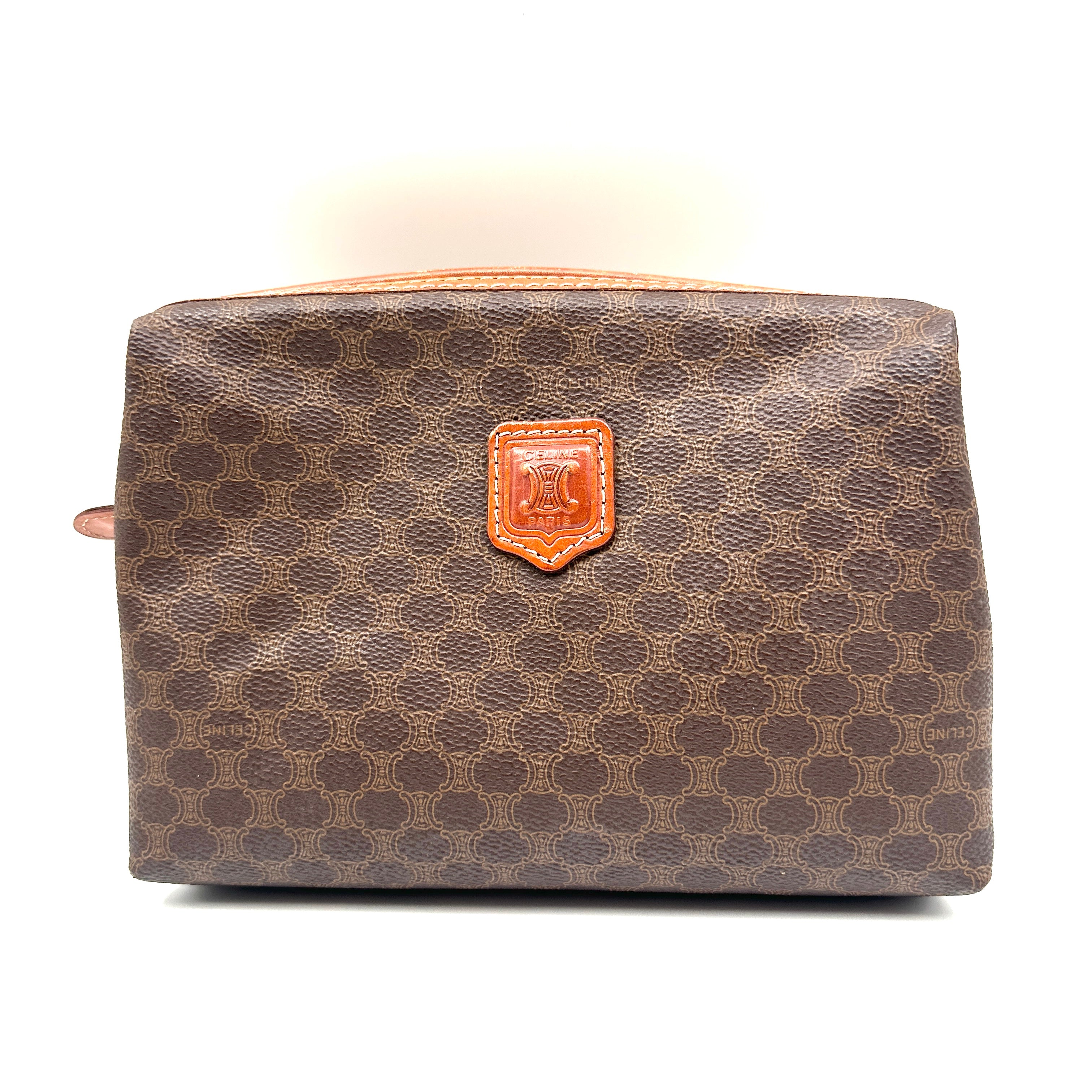 Macadam Canvas pouch Leather Brown
