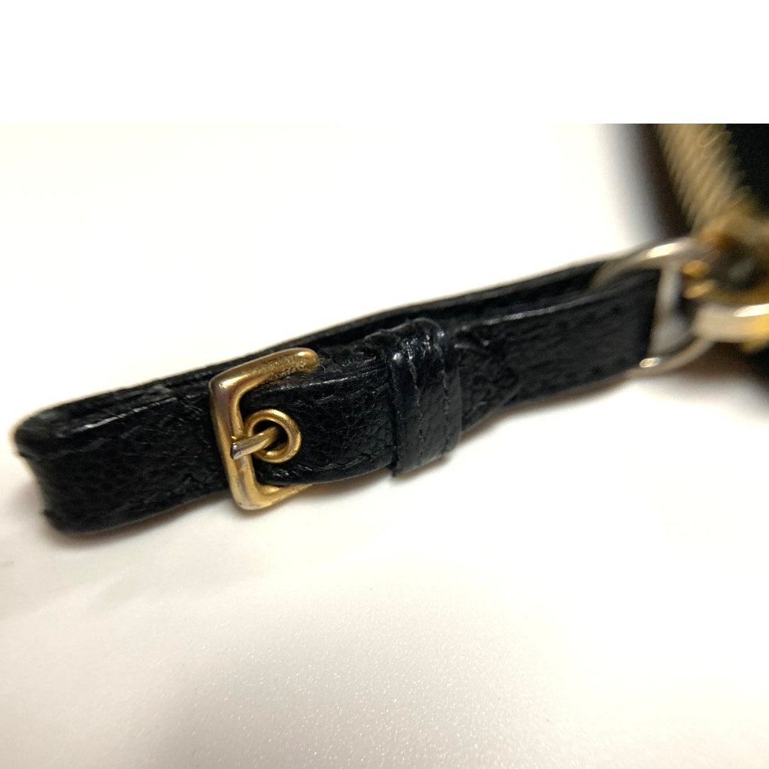 MIU MIU VINTAGE ZIP AROUND EMBOSSED LEATHER LONG WALLET