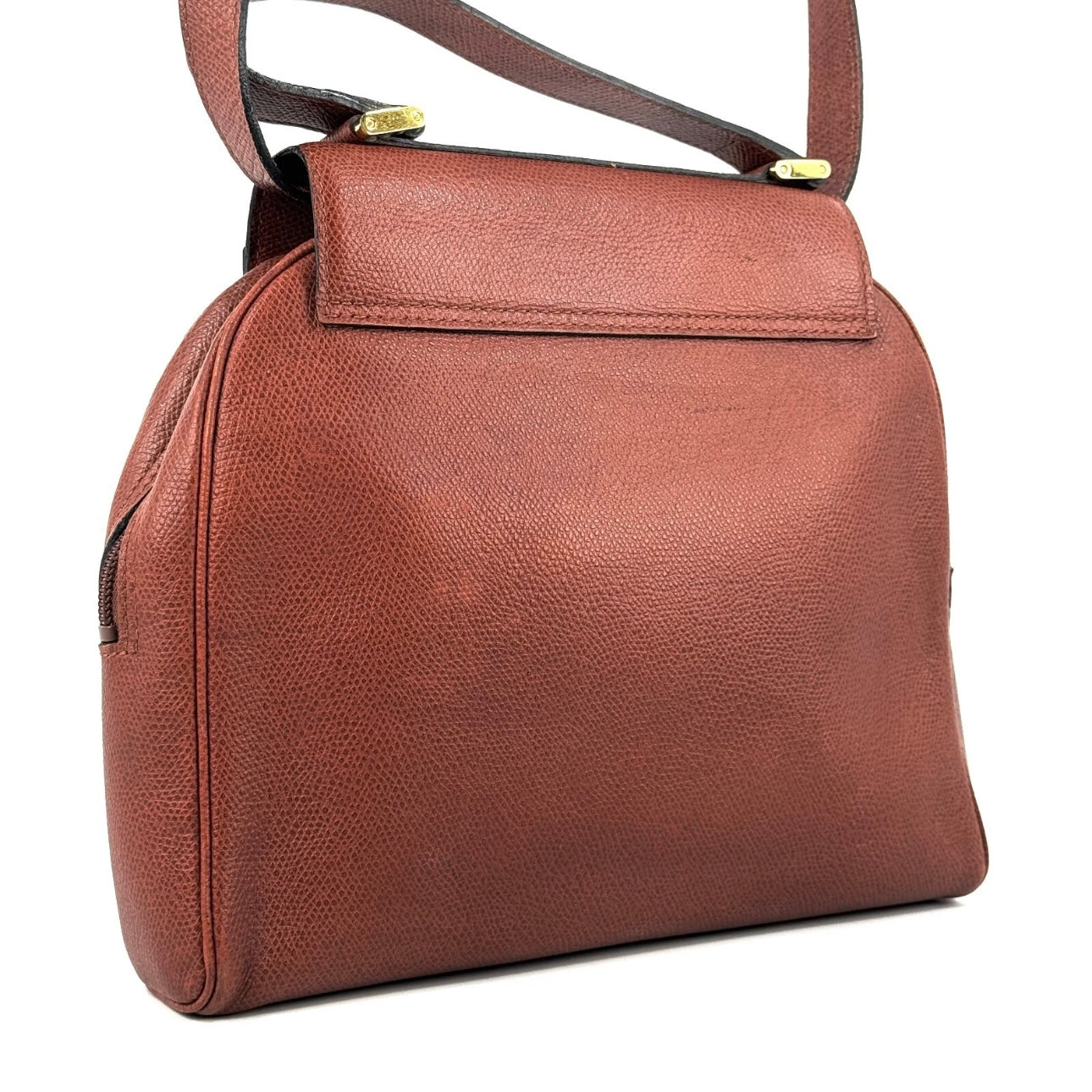 Yves Saint Laurent Y Studs 2way Shoulder Bag Leather Brown Vintage YSL