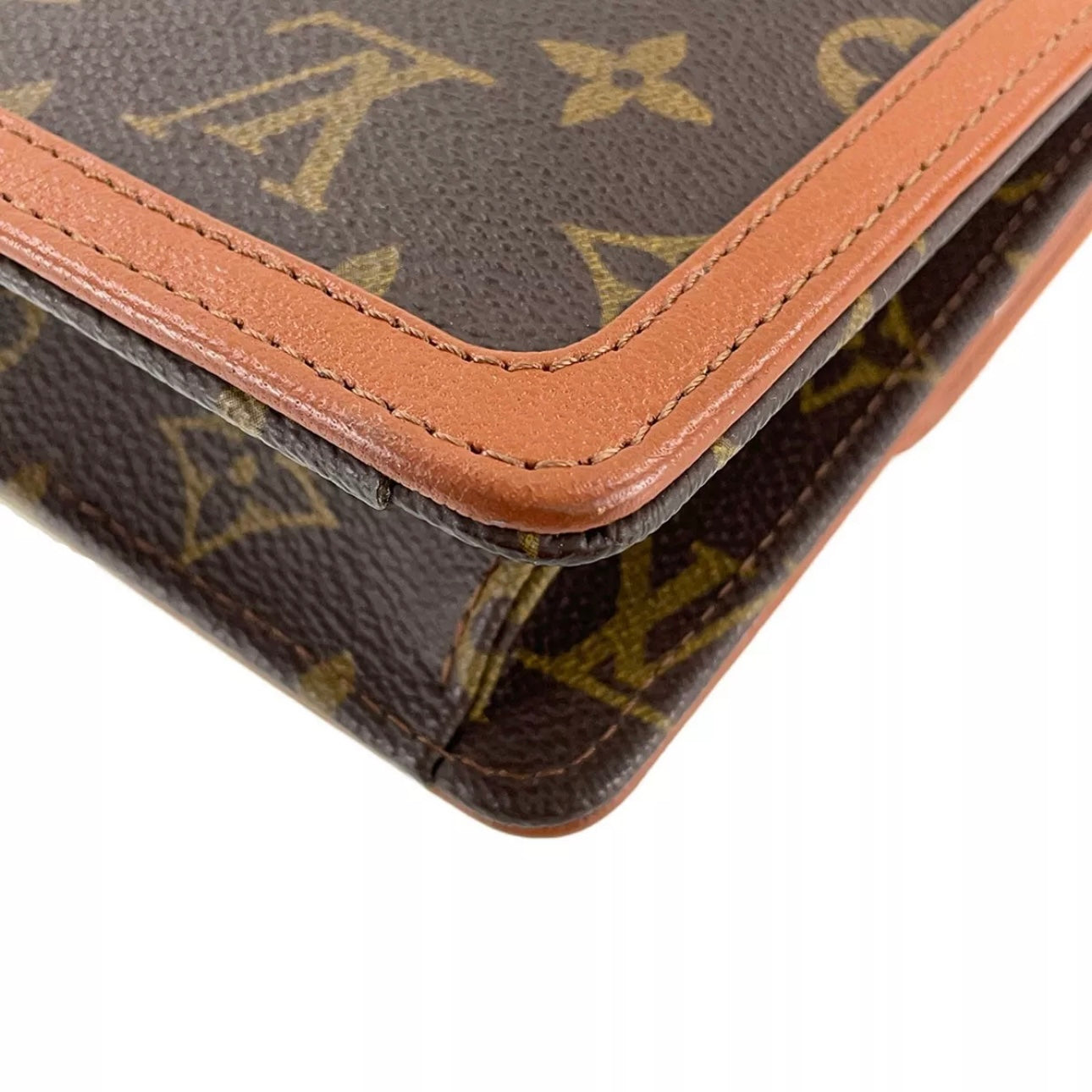 Louis Vuitton Monogram Pochette Dam PM Leather Brown Clutch bag