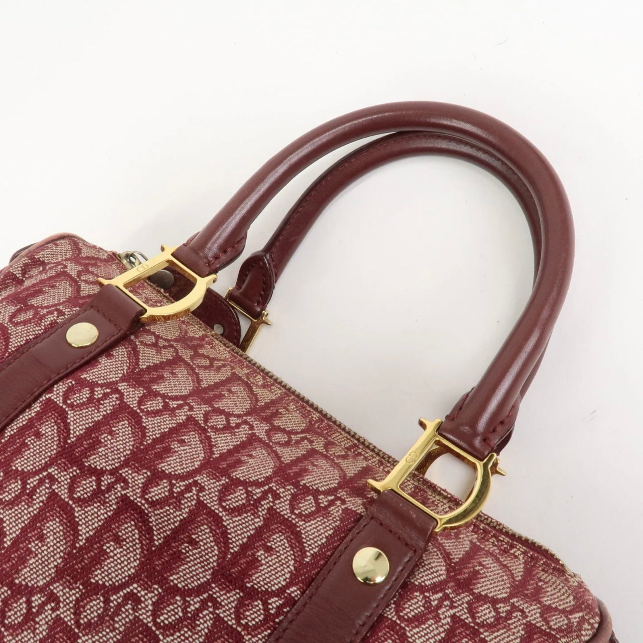 DIOR TROTTER BOSTON BURGUNDY BAG