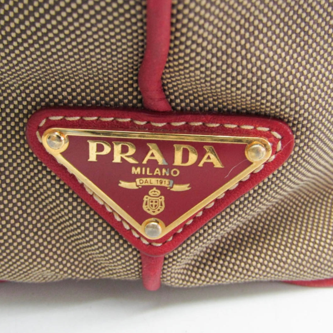 Prada Jacquard, Leather Tote Bag