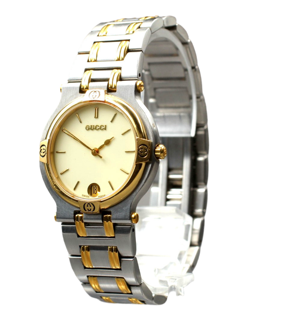 Gucci 9000M Wristwatch - Ivory, Stainless Steel 