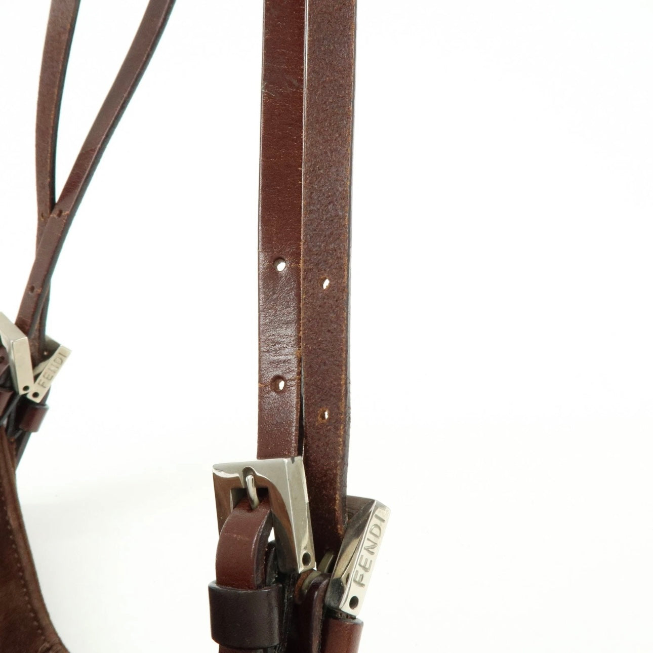 FENDI Suede Tote Shoulder Bag