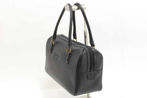 Burberry Nova Check Hand Boston Bag - Black, Leather 