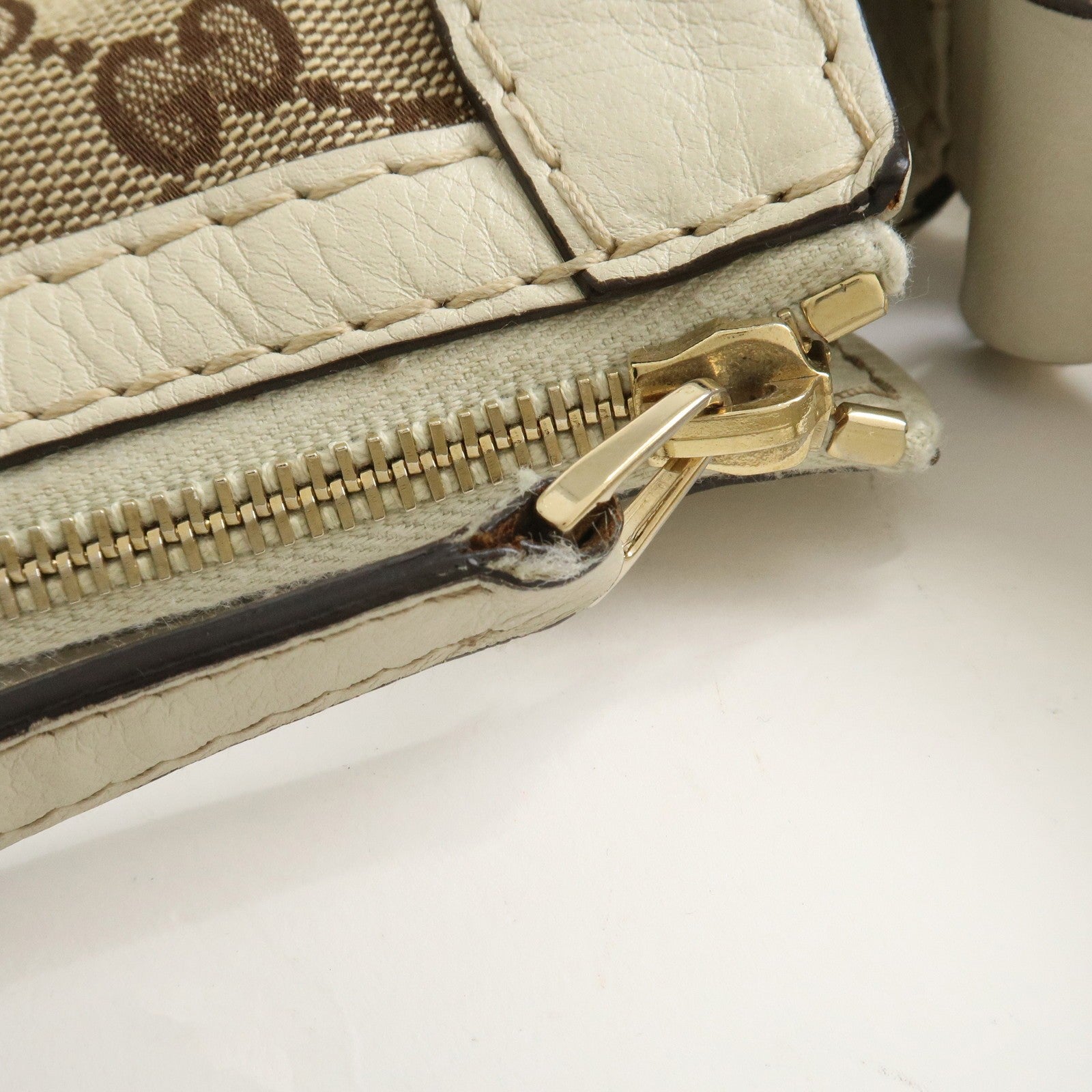 Gucci Shoulder Bag - Brown/Ivory, GG Canvas/Leather 
