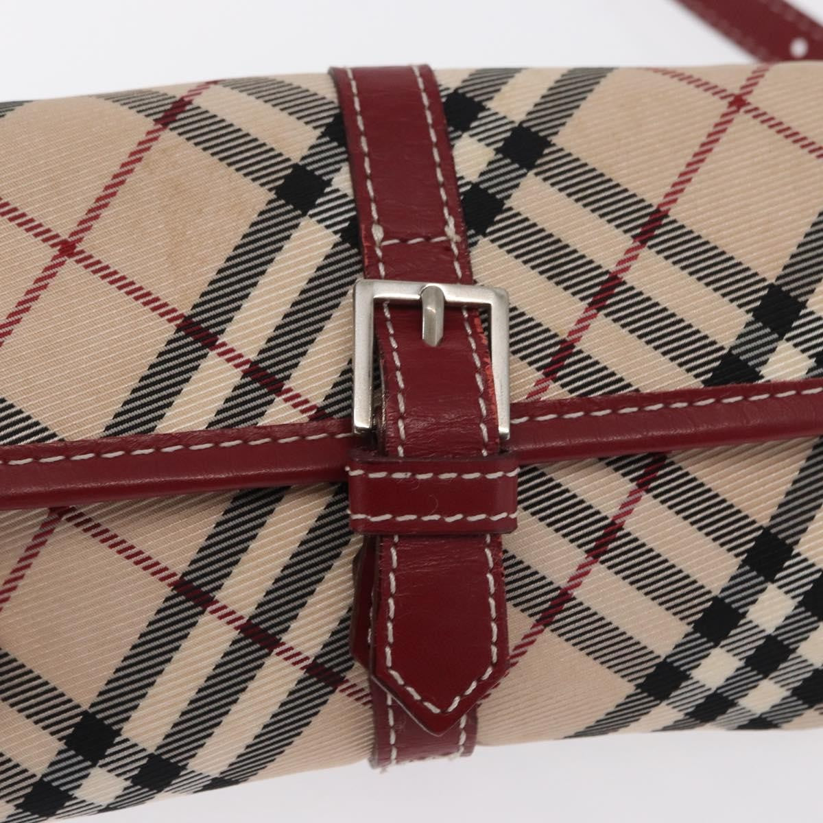Burberry Nova Check Blue Label Waist Bag - Beige / Silver, Canvas