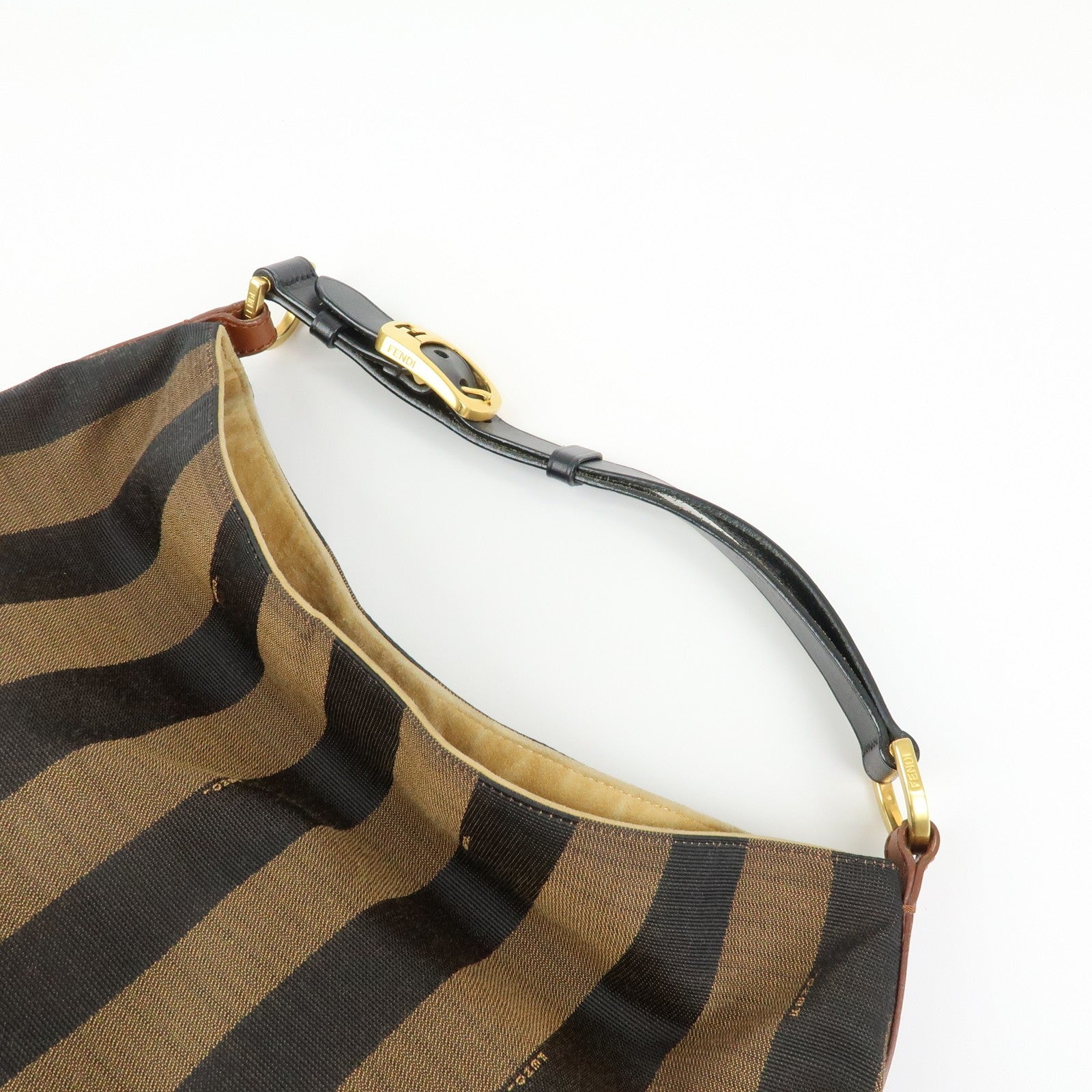 Fendi 8BR653 Shoulder Bag - Brown, Black, Canvas, Leather