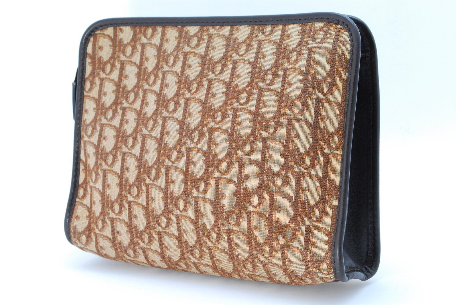 Christian Dior Trotter Clutch Porch Bag - Brown, Canvas Leather