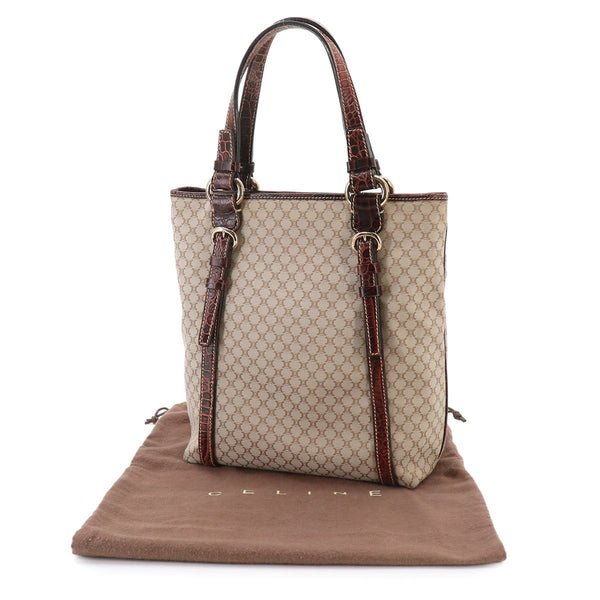 Celine Macadam Tote Bag - Beige, Brown, Canvas, Leather