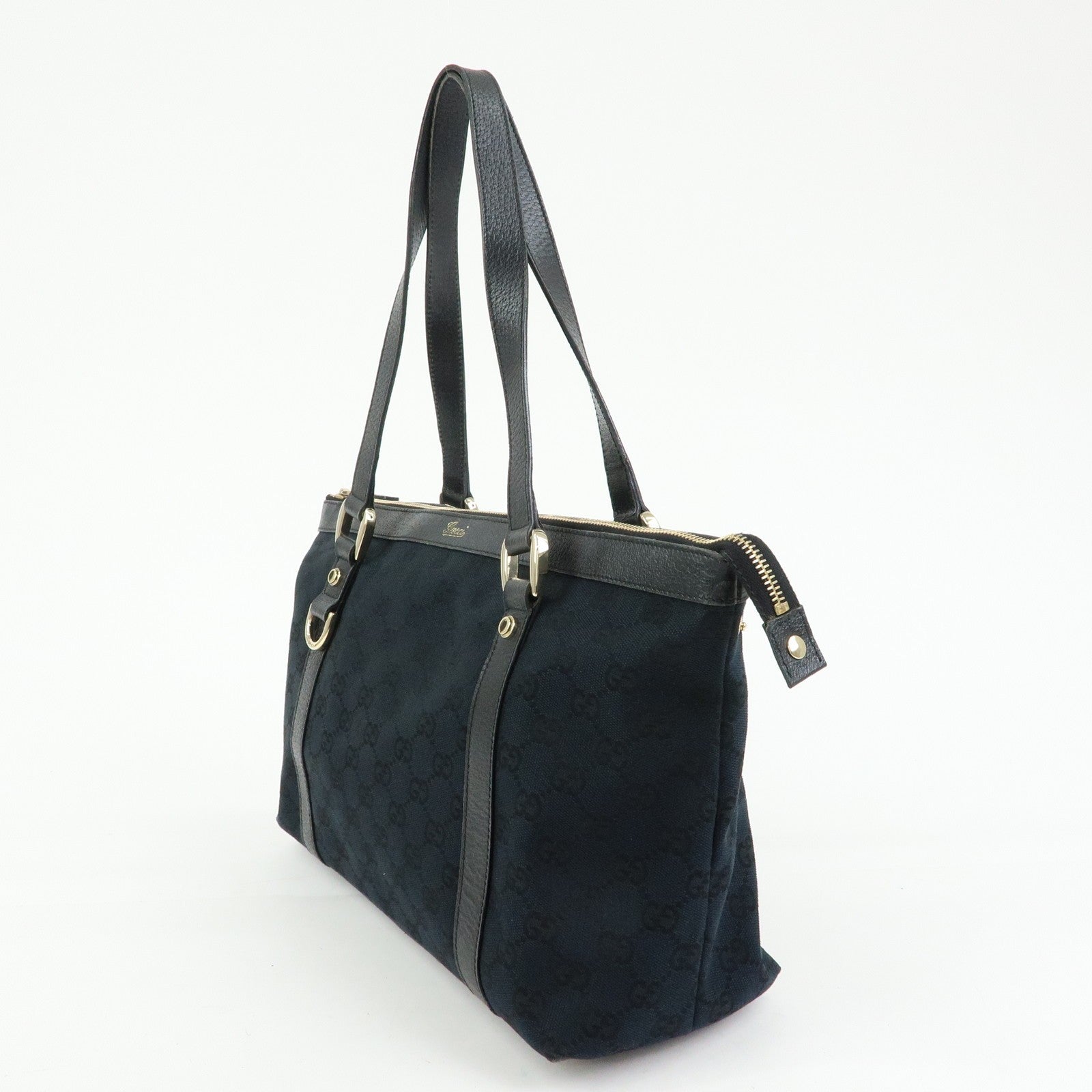 Gucci Abbey Tote Bag - Black, GG Canvas