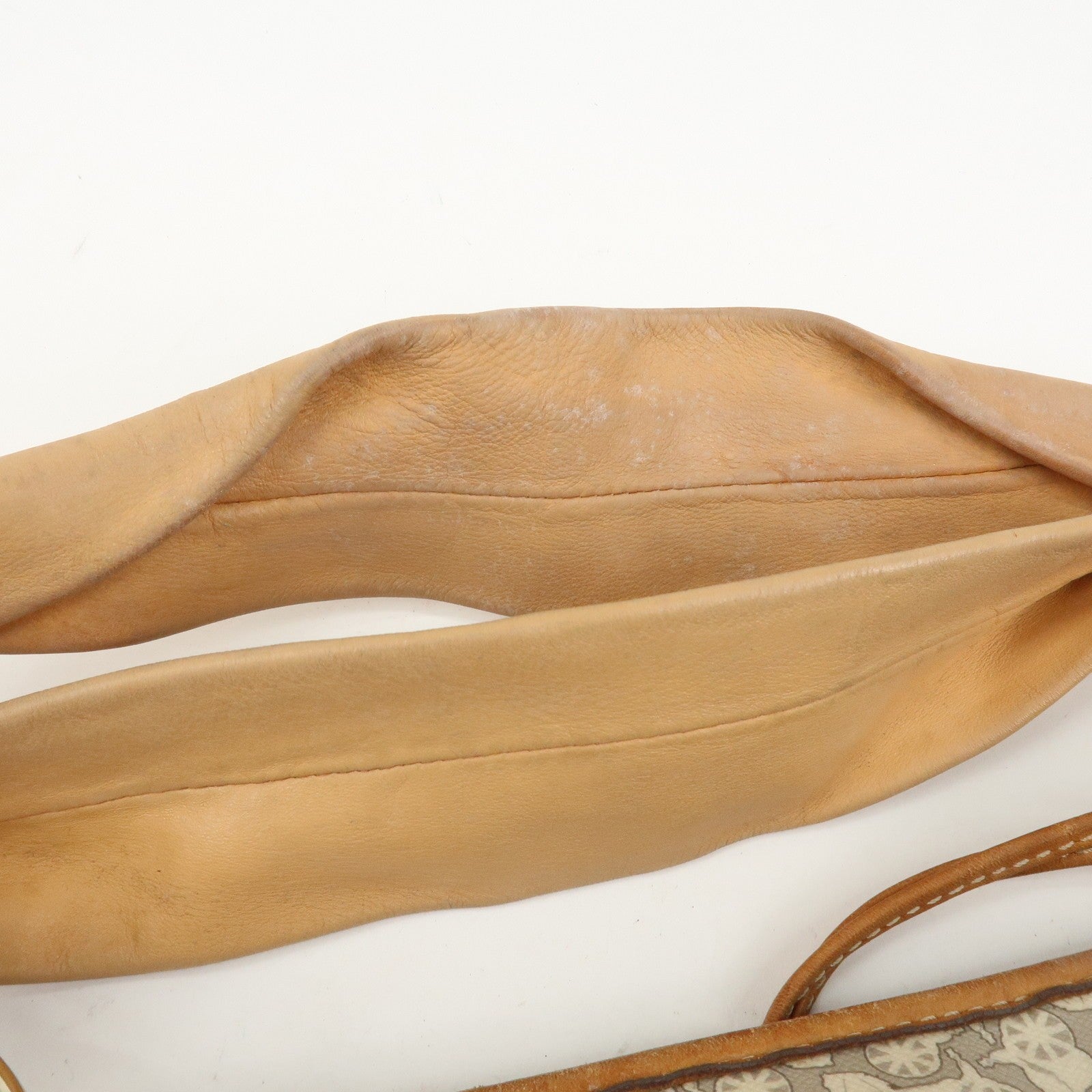 Celine Logo Hand Bag - Gray and Light Brown, Leather