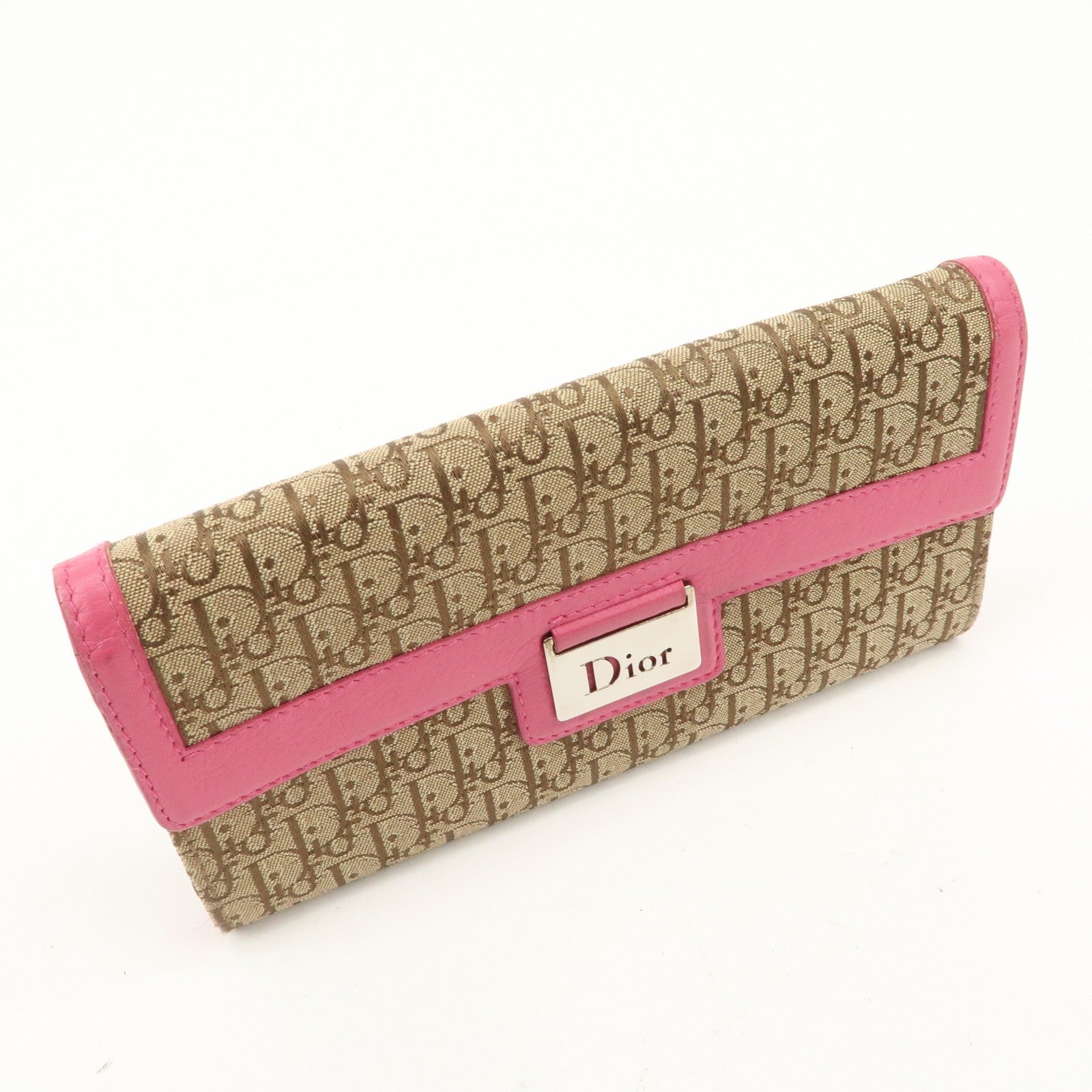 Christian Dior Trotter Wallet - Pink, Canvas Leather