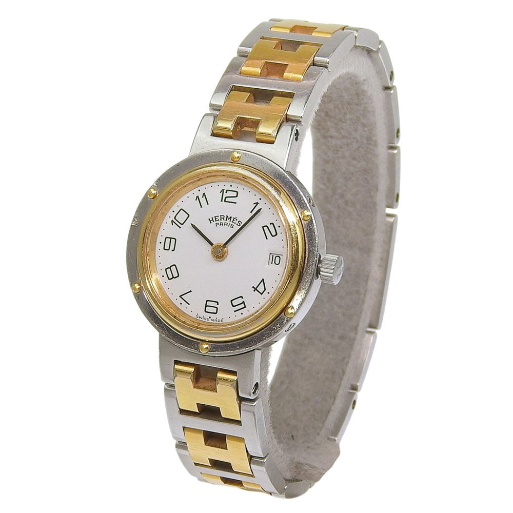 Hermès Clipper Wristwatch - White, Stainless Steel