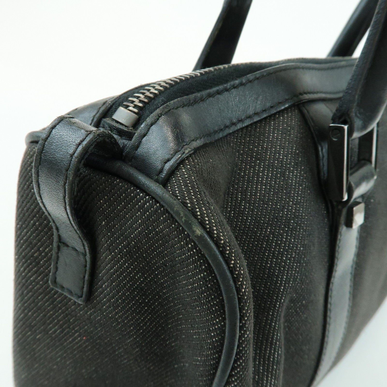 Gucci Boston Bag - Black, Dark Grey, Canvas
