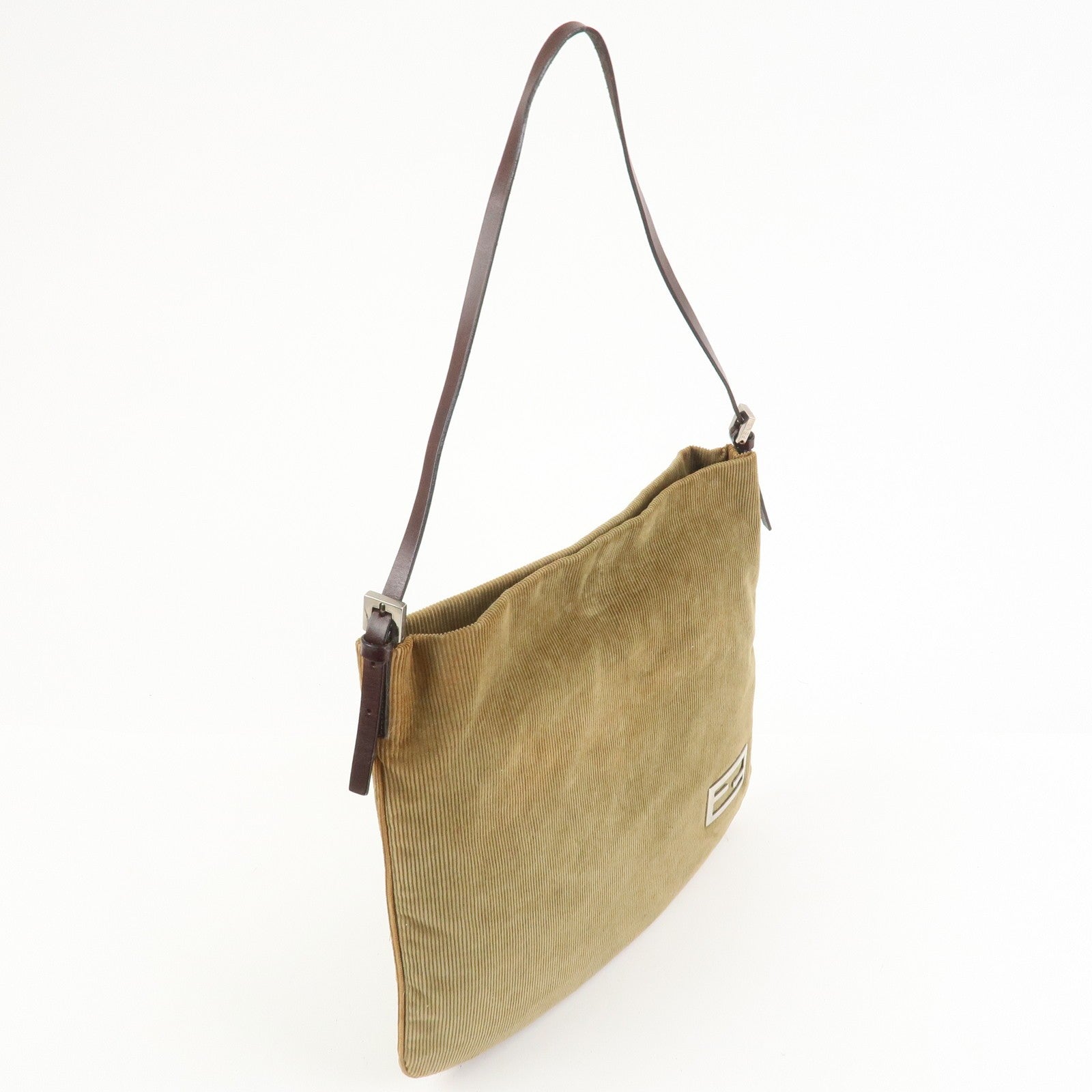 Fendi Shoulder Bag - Brown, Corduroy Leather