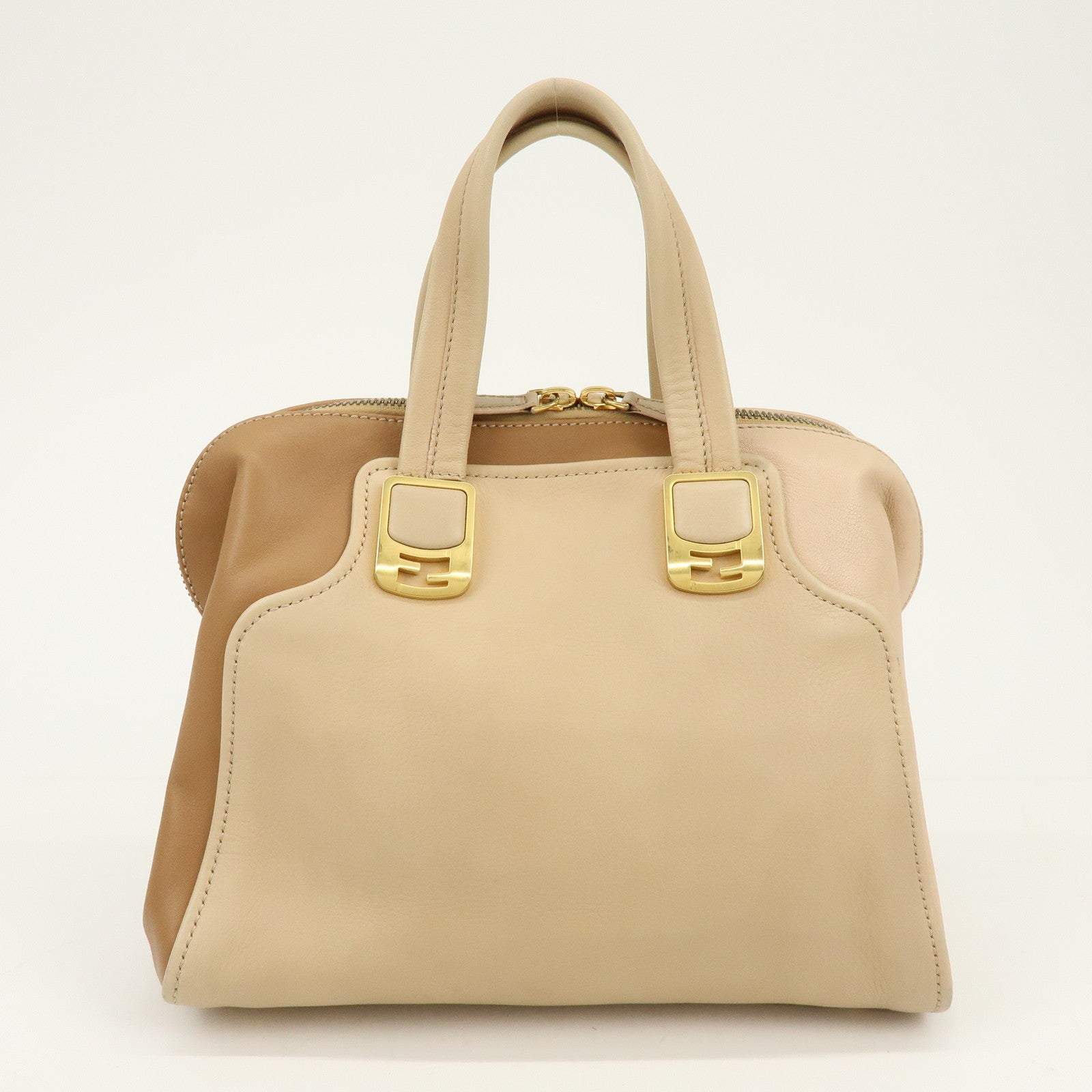 Fendi Hand Bag - Beige, Leather