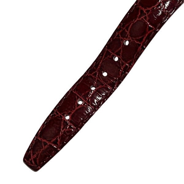 Gucci 2600L Quartz Rectangular Watch - Silver x Burgundy dial, GP