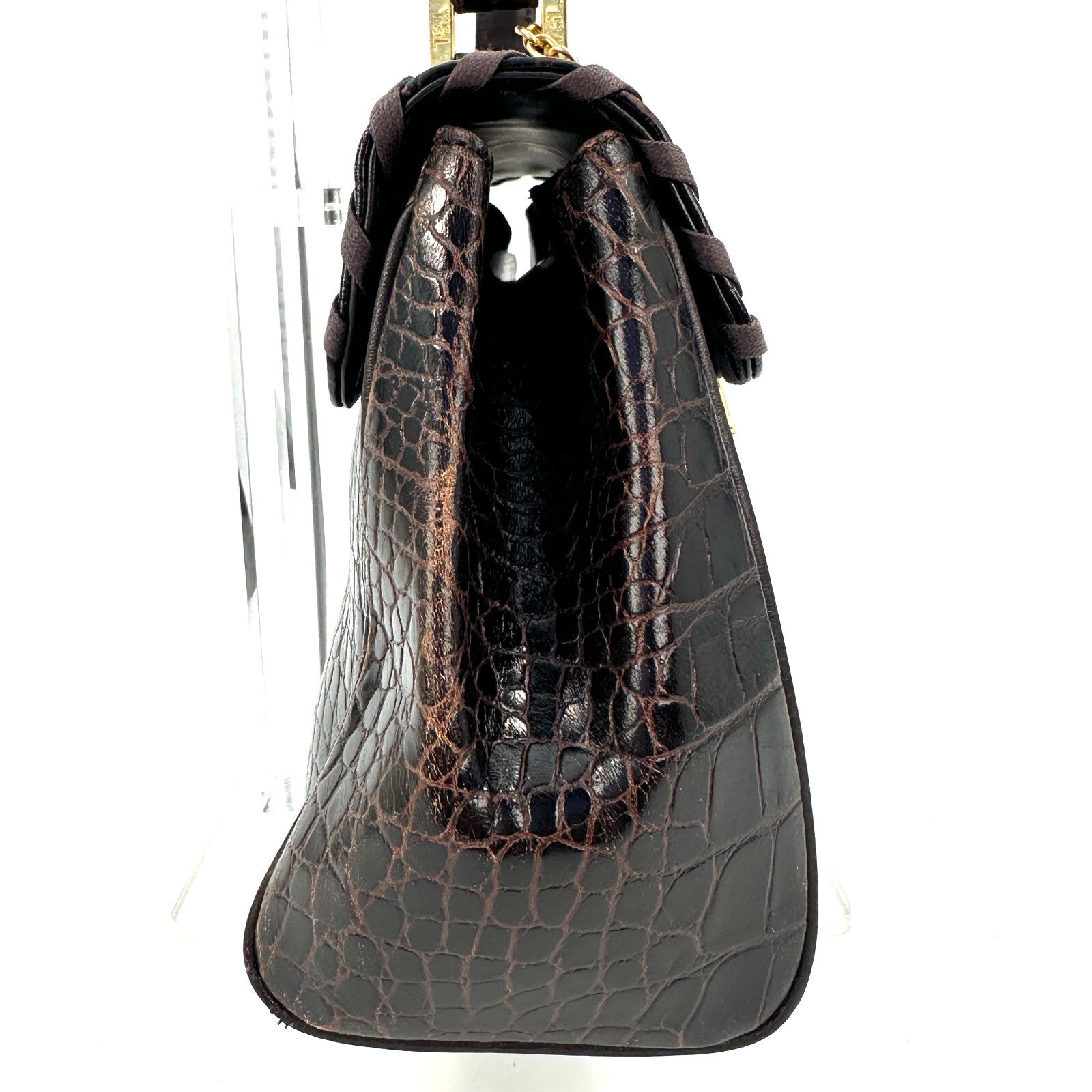 Saint Laurent Toto Handbag - Brown, Leather 
