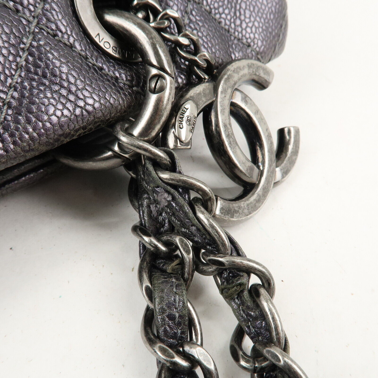 Chanel Matelasse COCO Mark Tote Bag - Gray, Leather