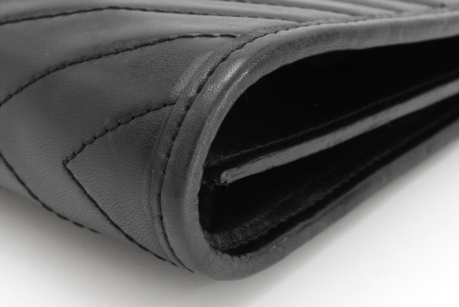 Saint Laurent Yves Clutch Bag - Black, Leather