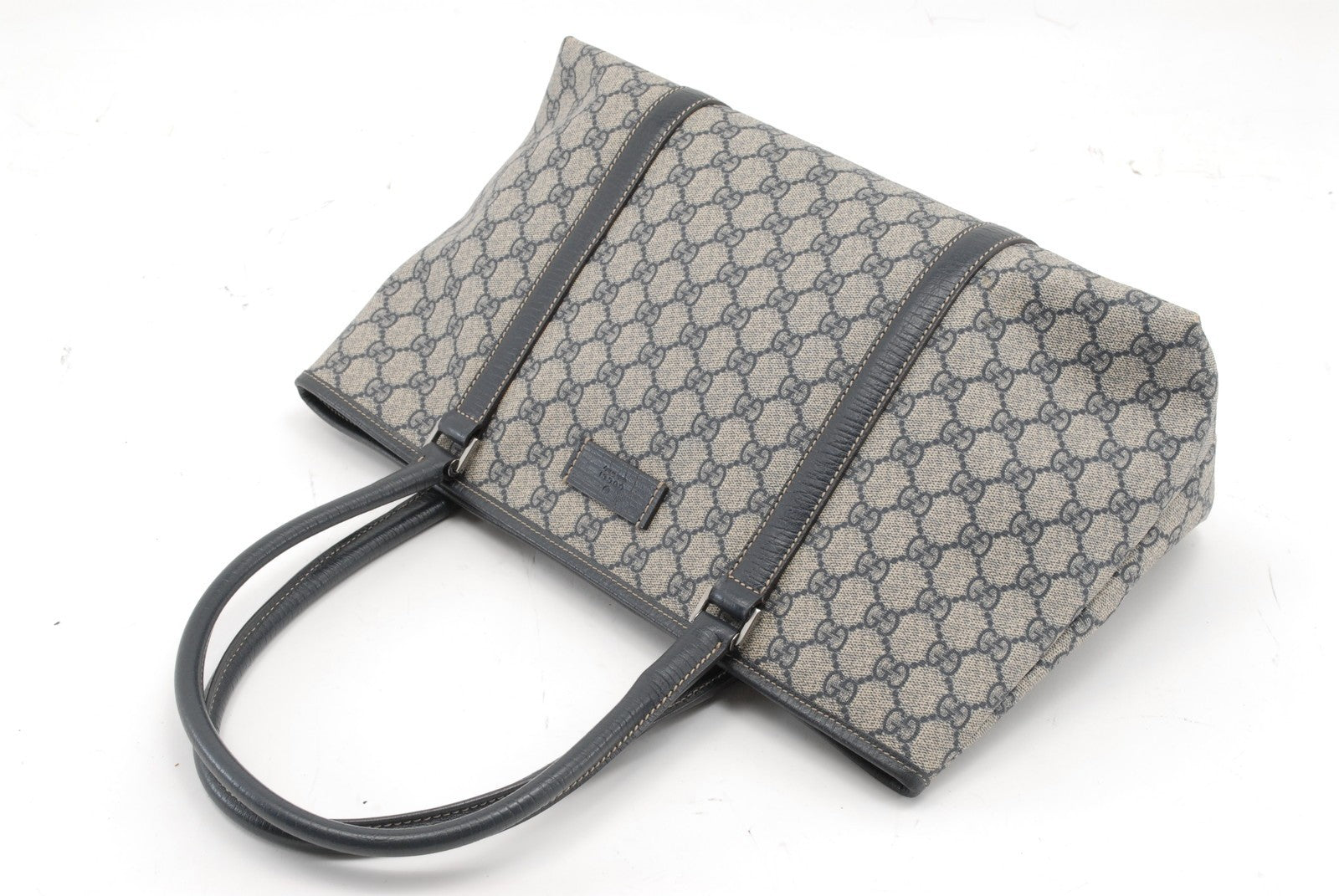 Gucci GG Supreme Tote Bag - Navy, PVC Leather