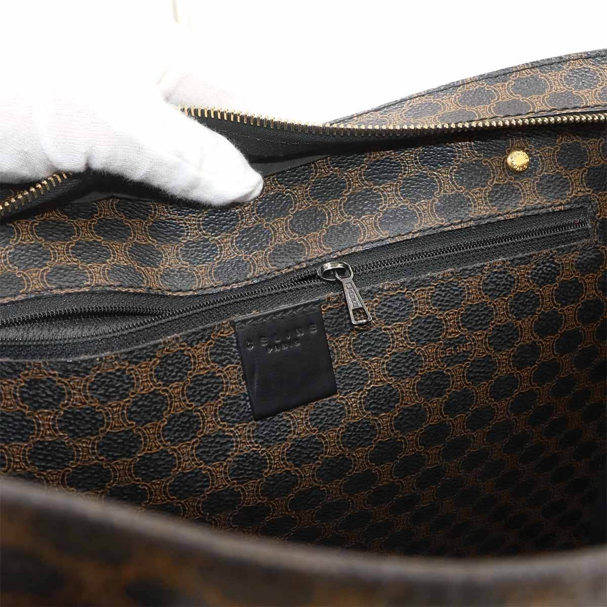 Celine Macadam Tote Bag - Black, Brown, PVC, Leather