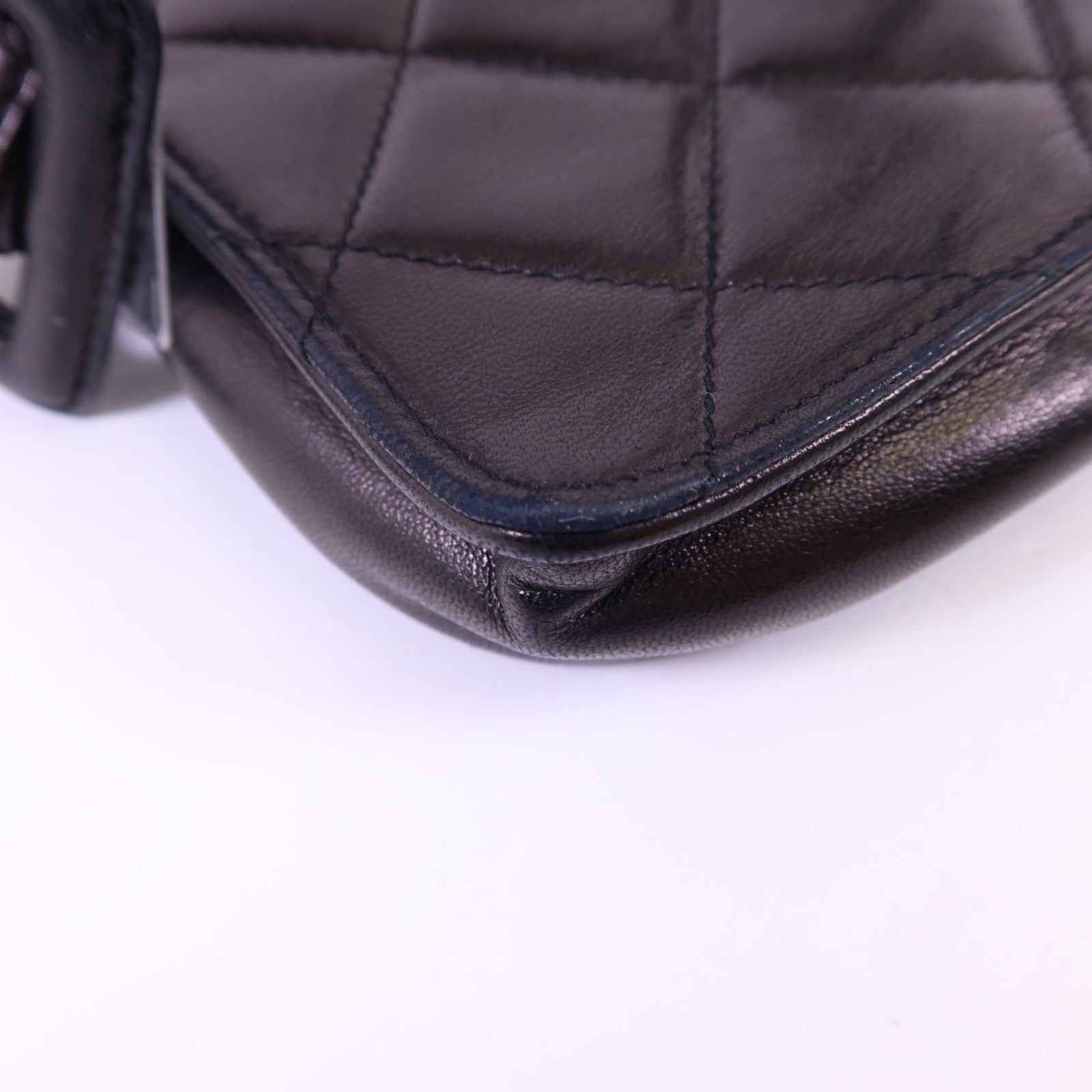 CHANEL CC GHW Waist Bag - Black, Lambskin Leather