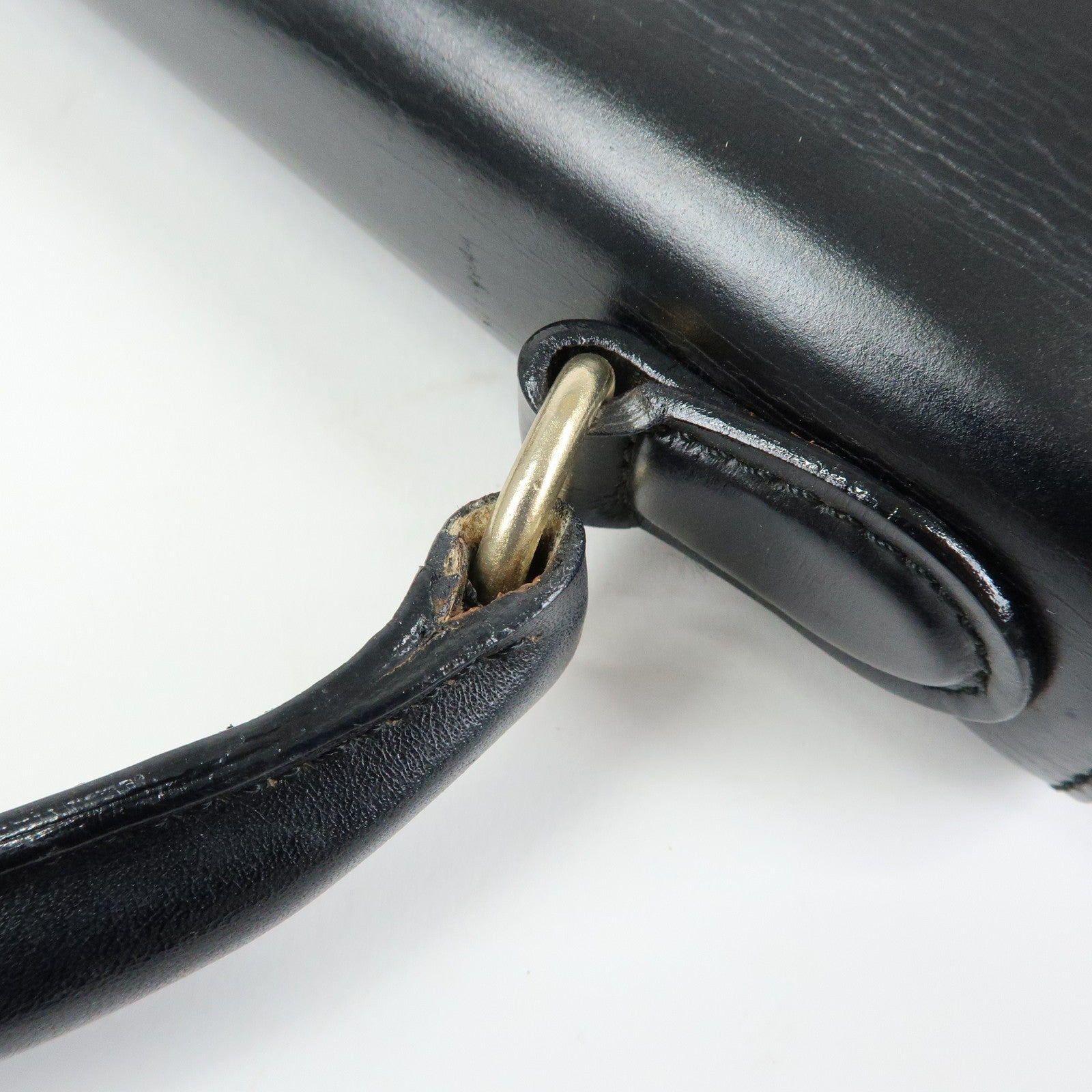 Celine Top Handle 2Way Hand Bag - Black, Leather