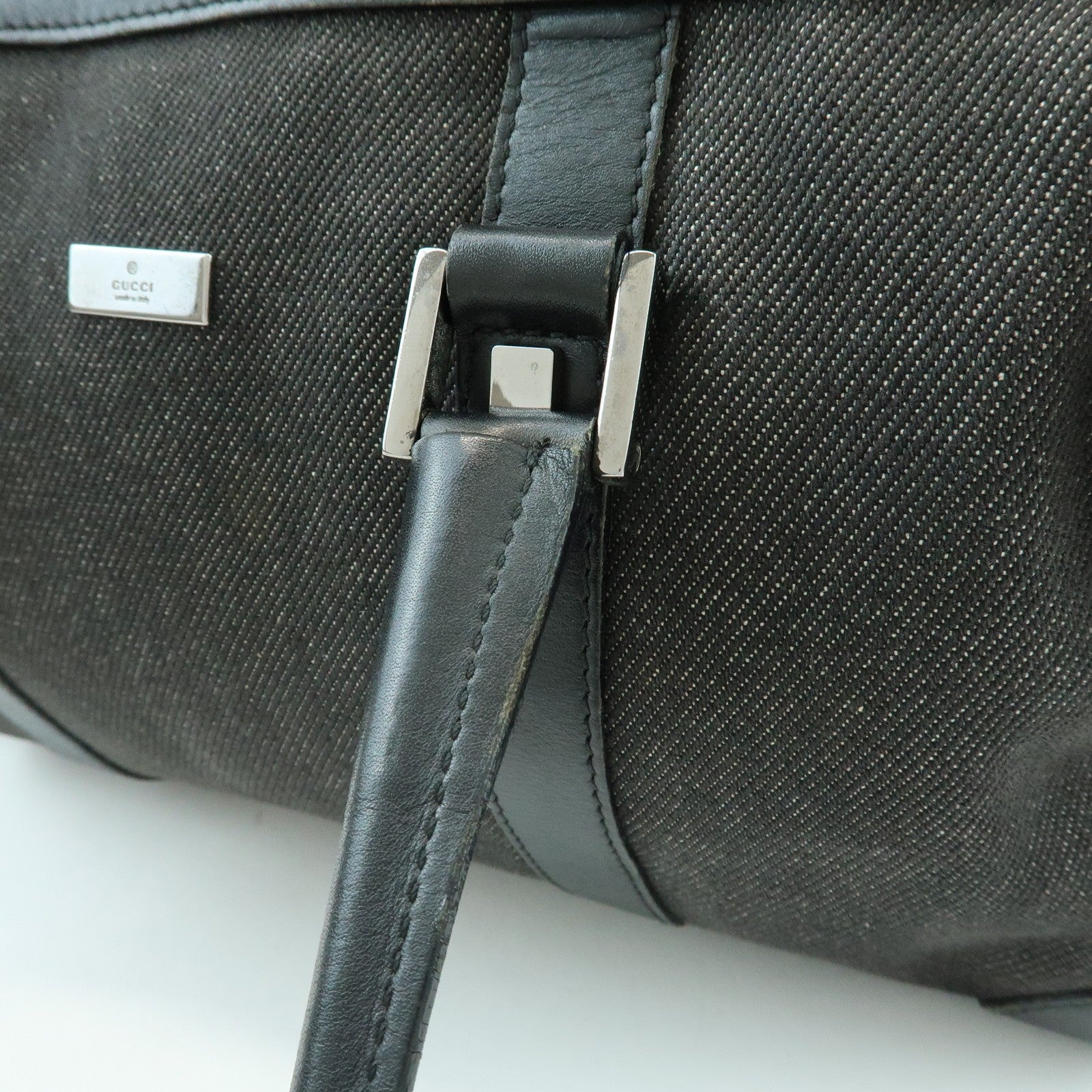 Gucci Boston Bag - Black, Dark Grey, Canvas