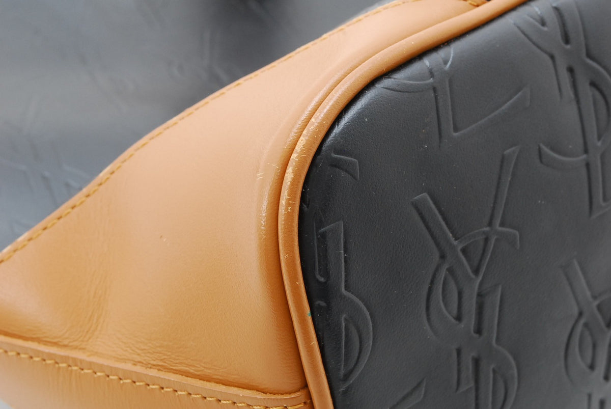 Saint Laurent YSL Monogram Shoulder Bag - Black, Leather