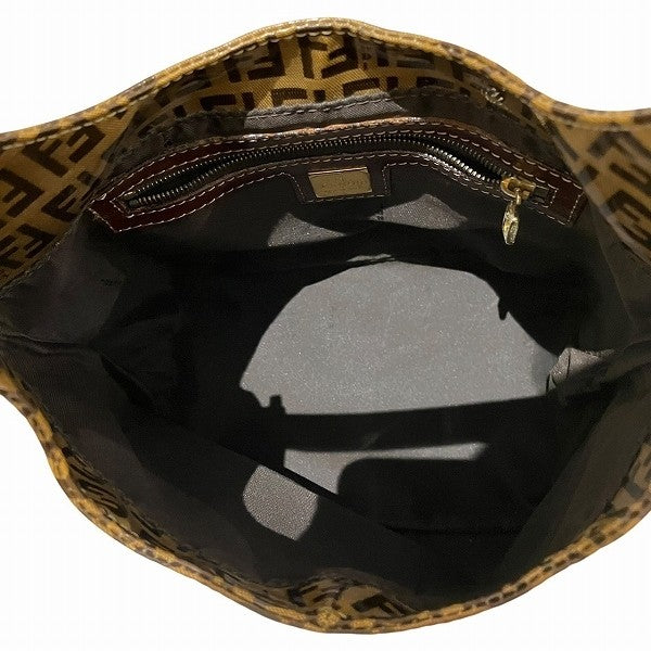 Fendi Zucchino Handbag - Brown, Patent Leather