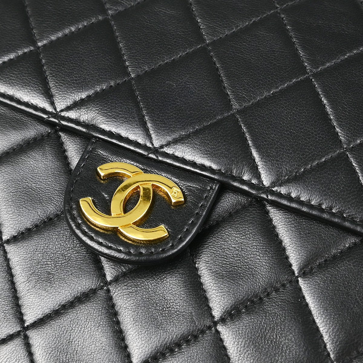 Chanel Classic Single Flap Shoulder Bag - Black, Lambskin