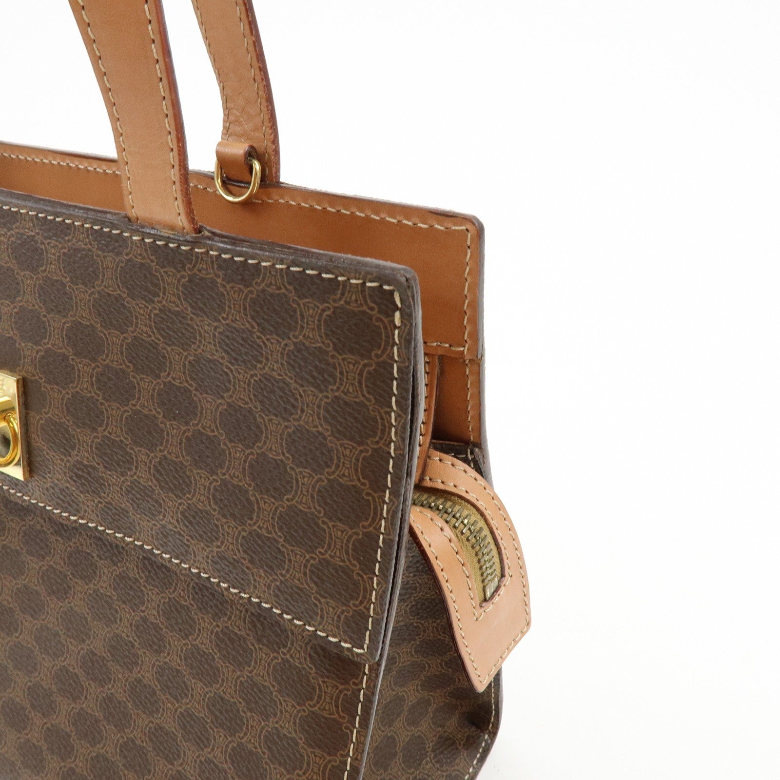 Celine Macadam 2Way Bag - Brown, PVC Leather