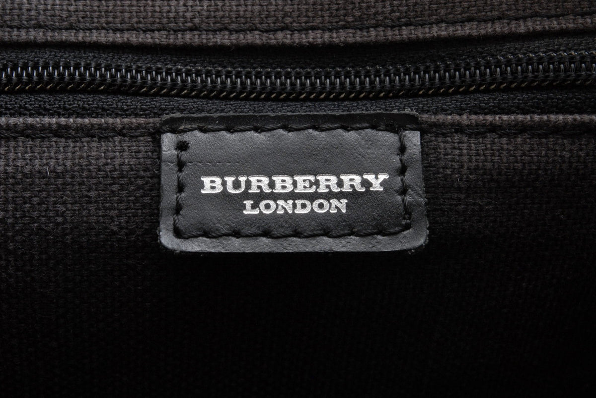 Burberry Nova Check Barrel Handbag - Beige Black, PVC Leather