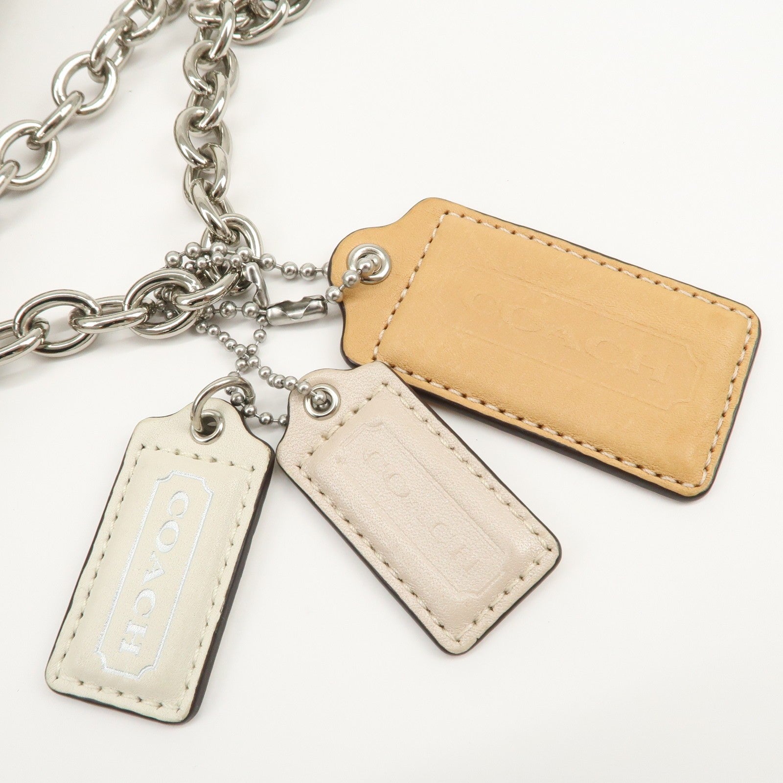 Coach Leather Chain Shoulder Bag - Ivory, Leather