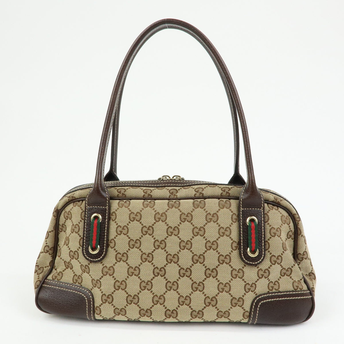 Gucci Sherry Boston Bag - Beige, GG Canvas, Leather