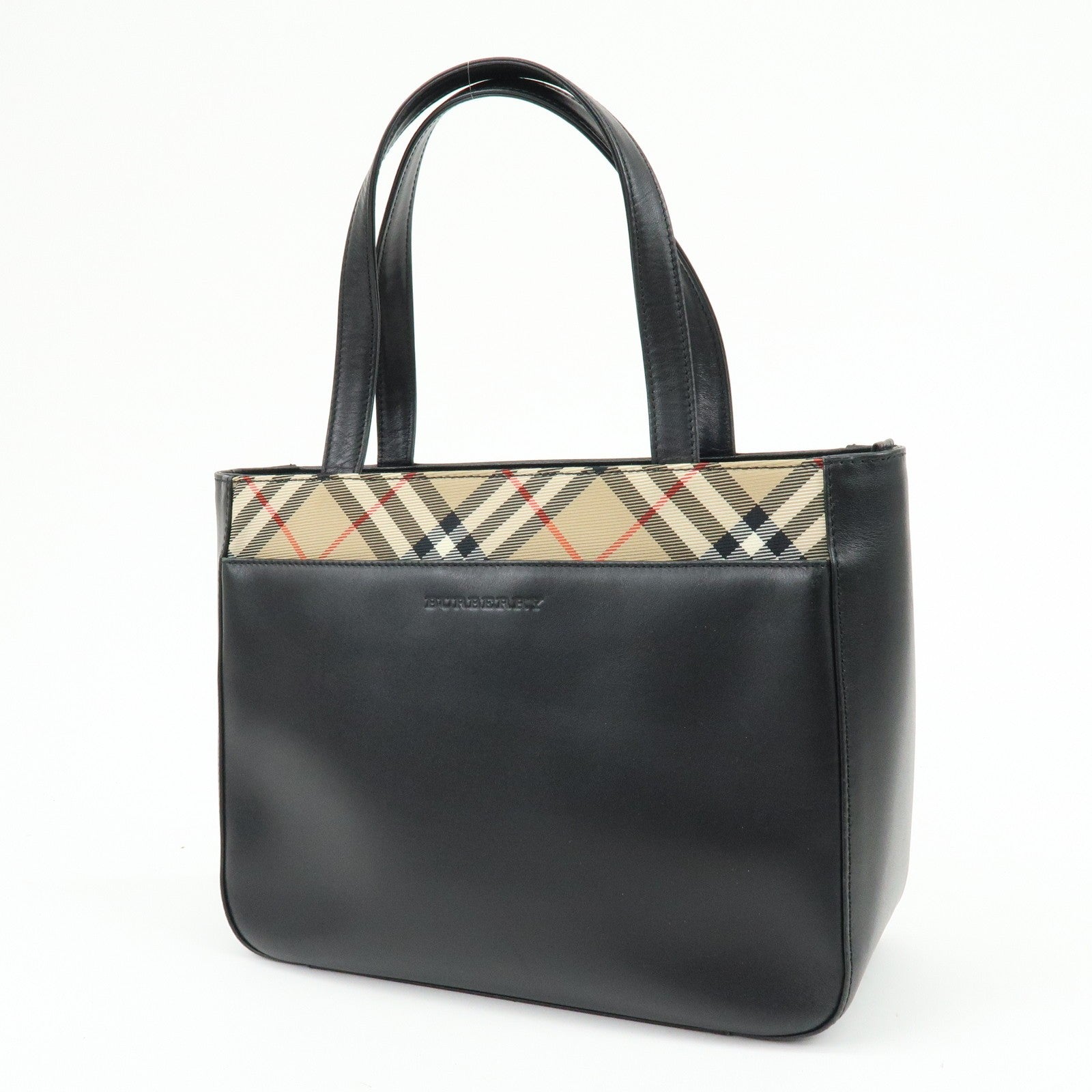 Burberry Tote Bag Handbag - Black, Leather