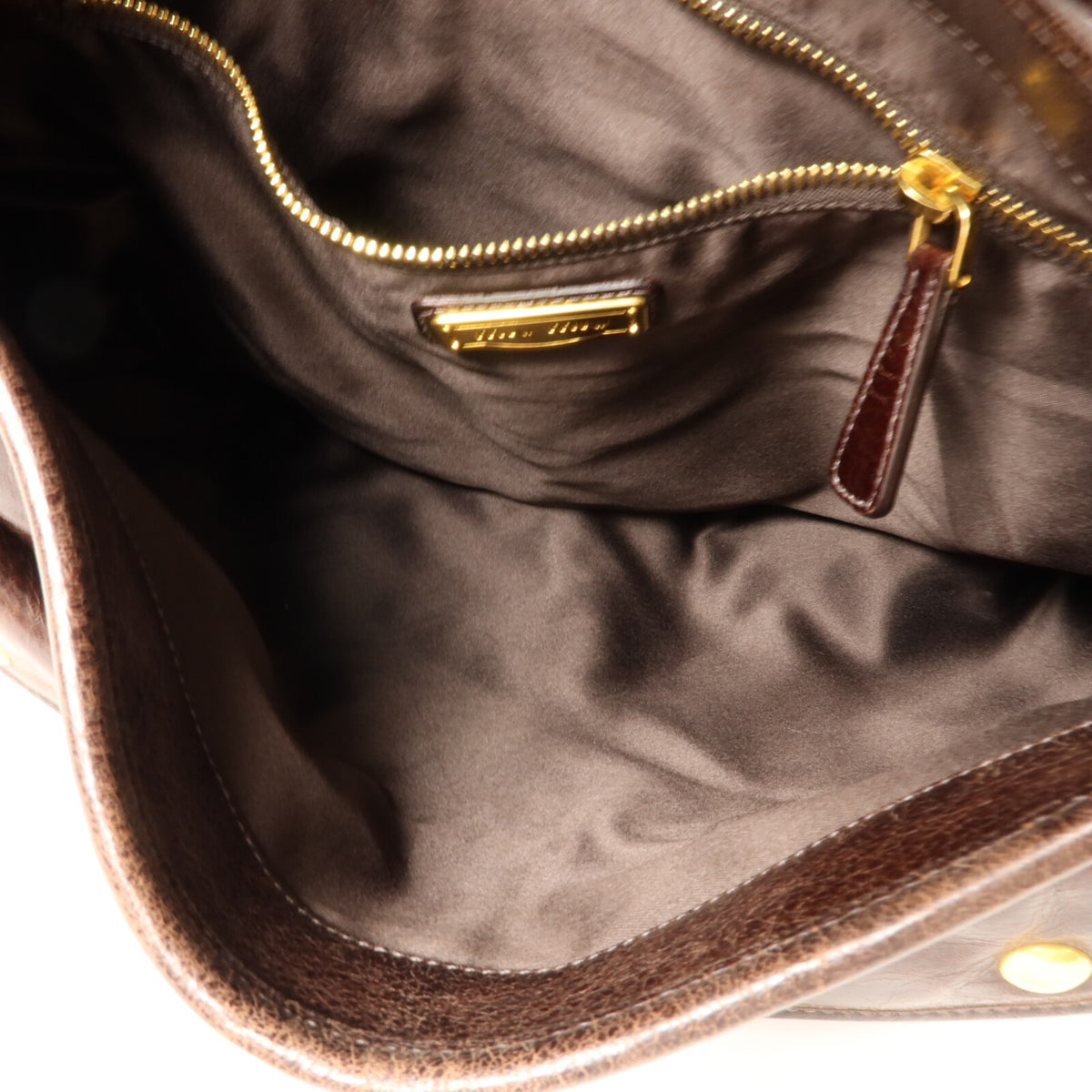Miu Miu GHW 2 Way Shoulder Bag - Brown, Calfskin Leather