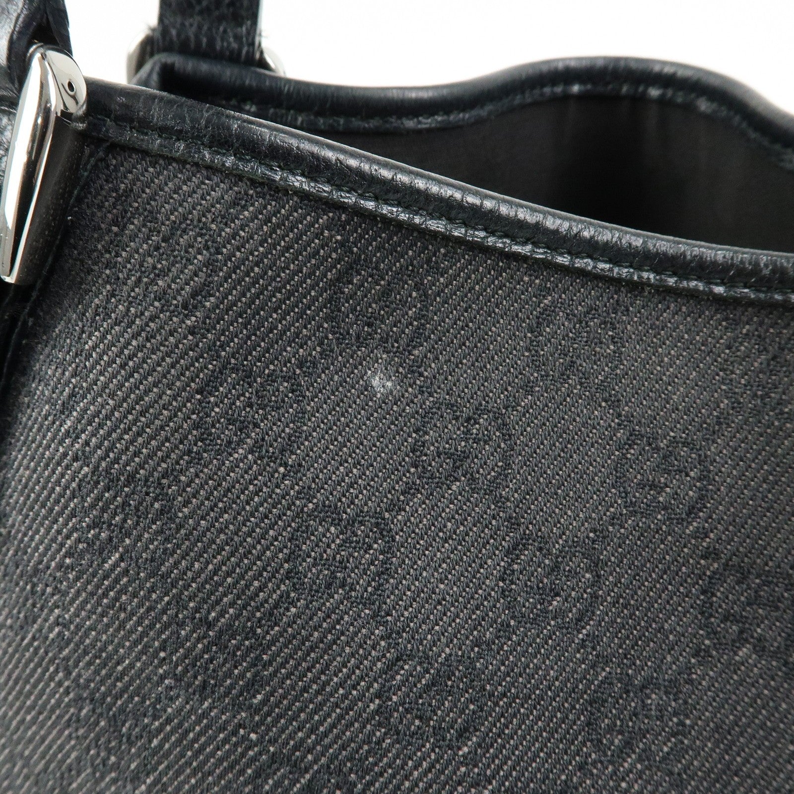 Gucci Abbey GG Monogram Tote Bag - Black, Denim 