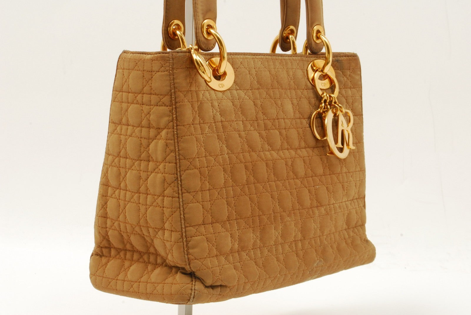 Christian Dior Lady Dior Hand Tote Bag - Black, Nylon