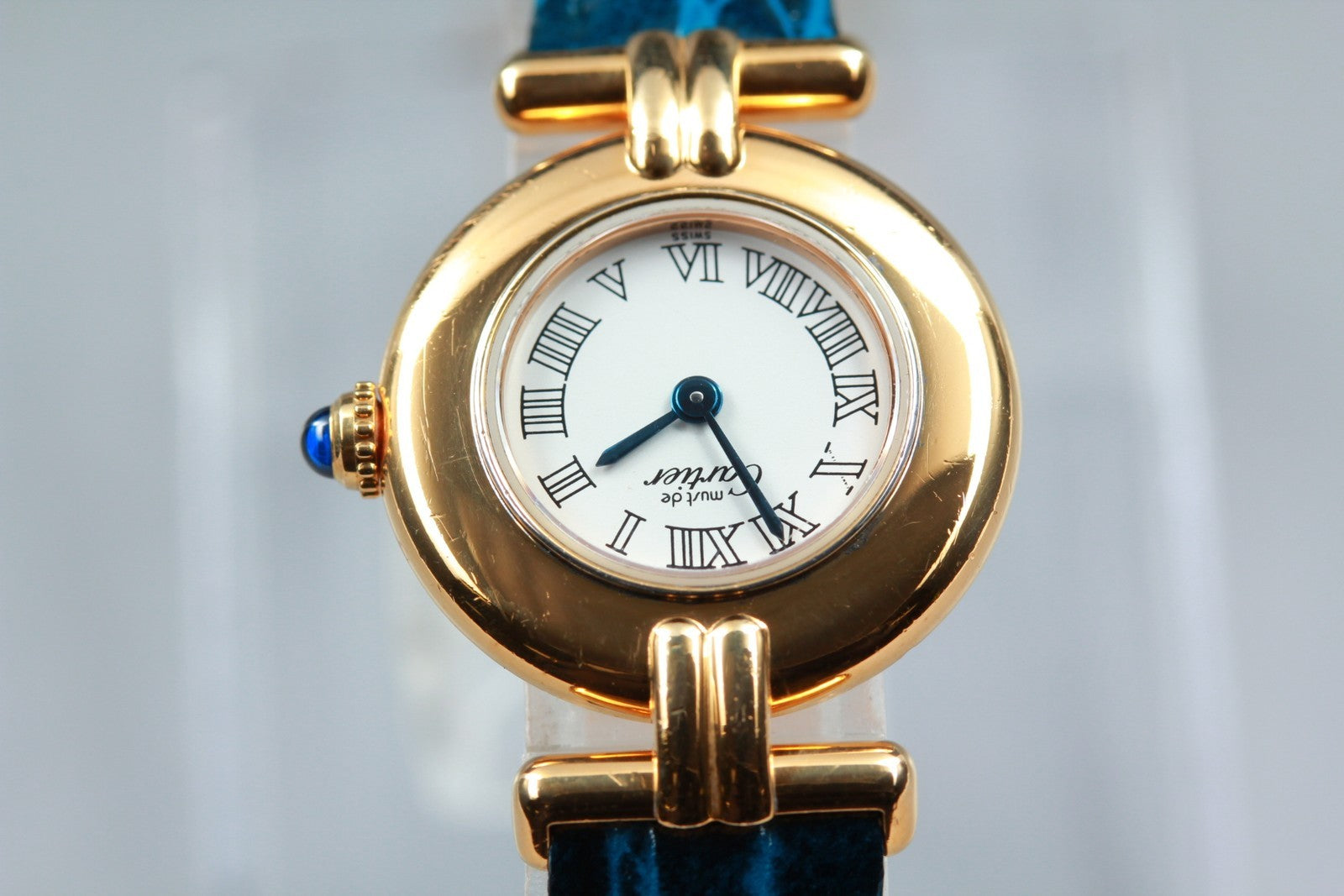 Cartier Must Colisee Vermeil 2410 Watch - Gold Blue, Stainless Steel