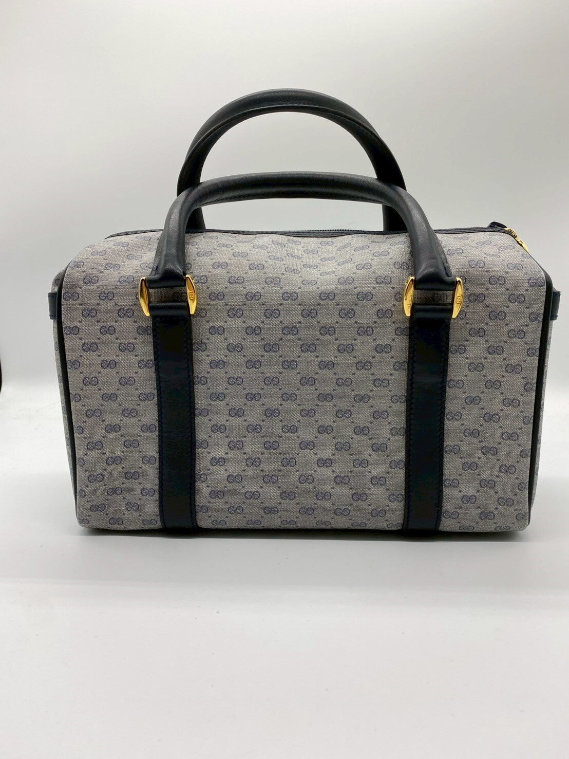 Gucci Micro GG Mini Boston Bag - Navy, PVC