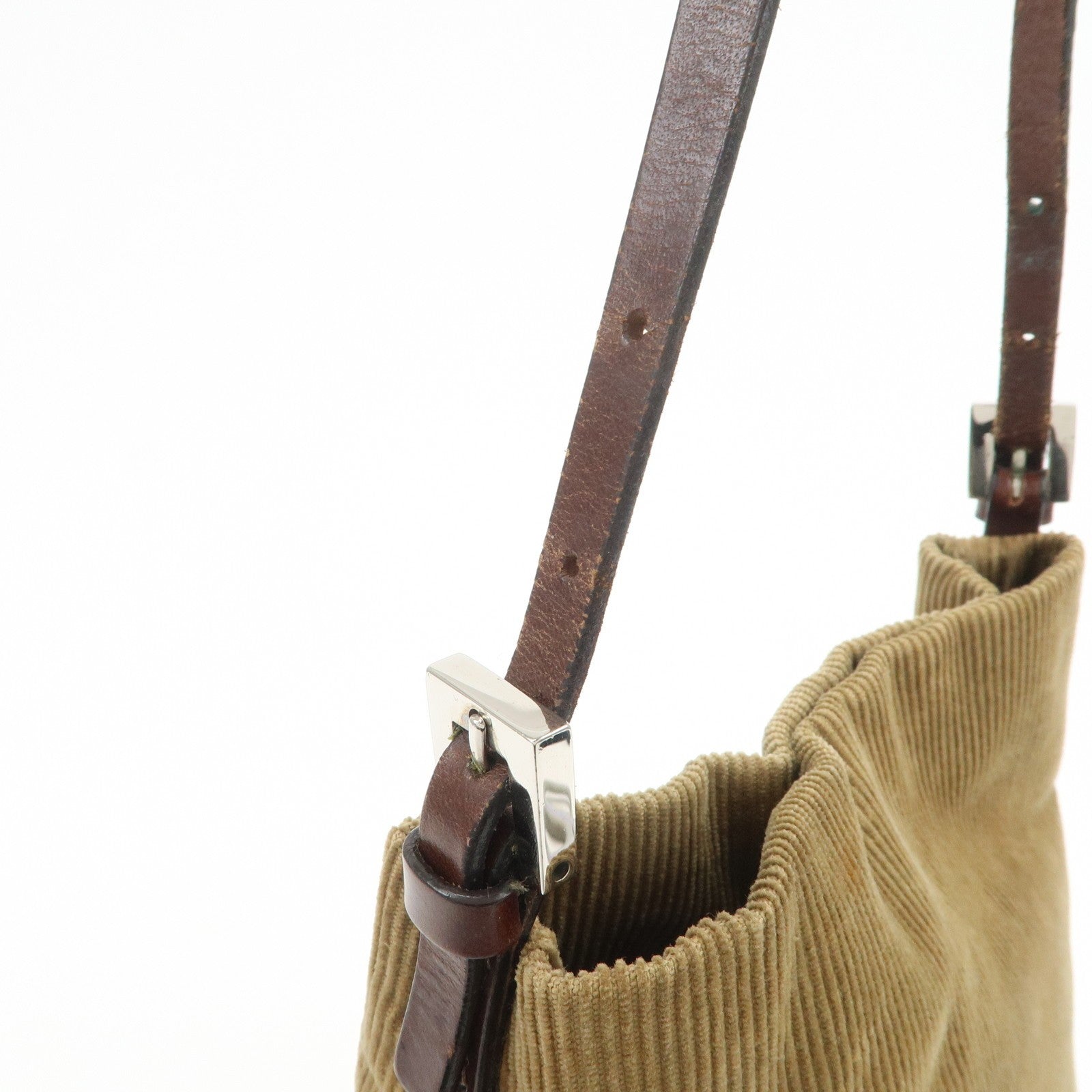 Fendi Shoulder Bag - Brown, Corduroy Leather