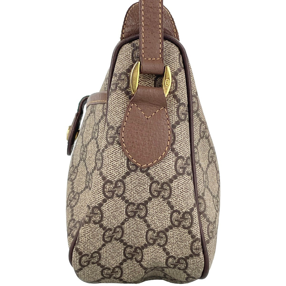 Gucci Sherry Line Shoulder Bag - Beige, Brown, Leather, PVC