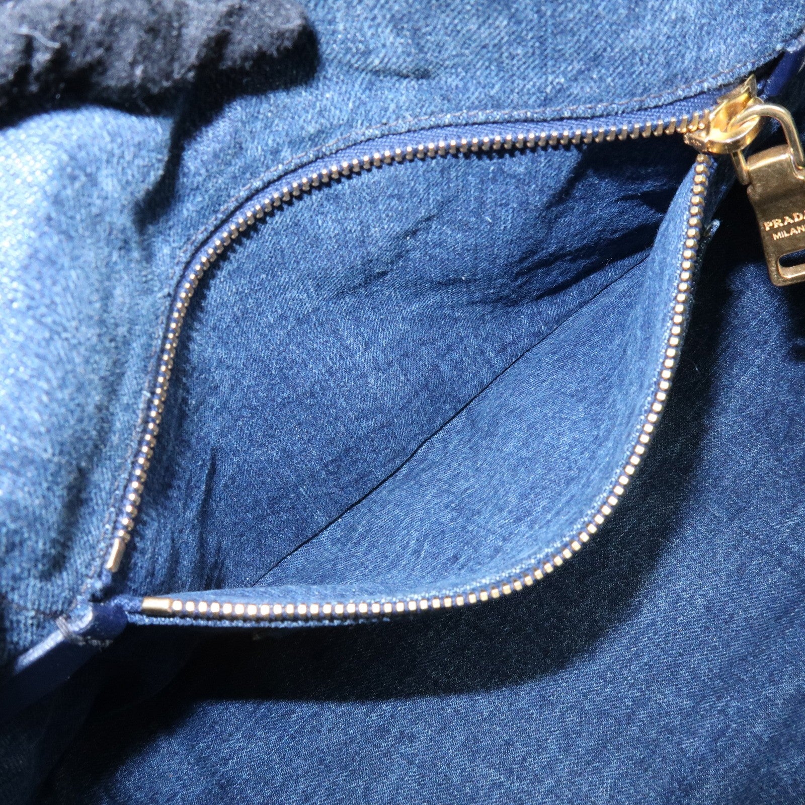 Prada Canapa Handbag - Blue, Denim
