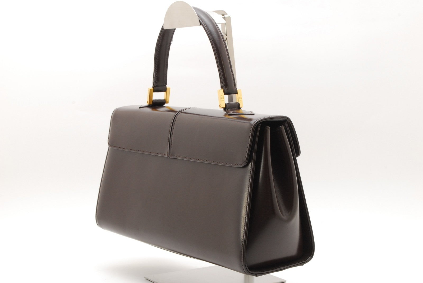 Saint Laurent Yves Vintage Tote Hand Bag - Brown, Leather 