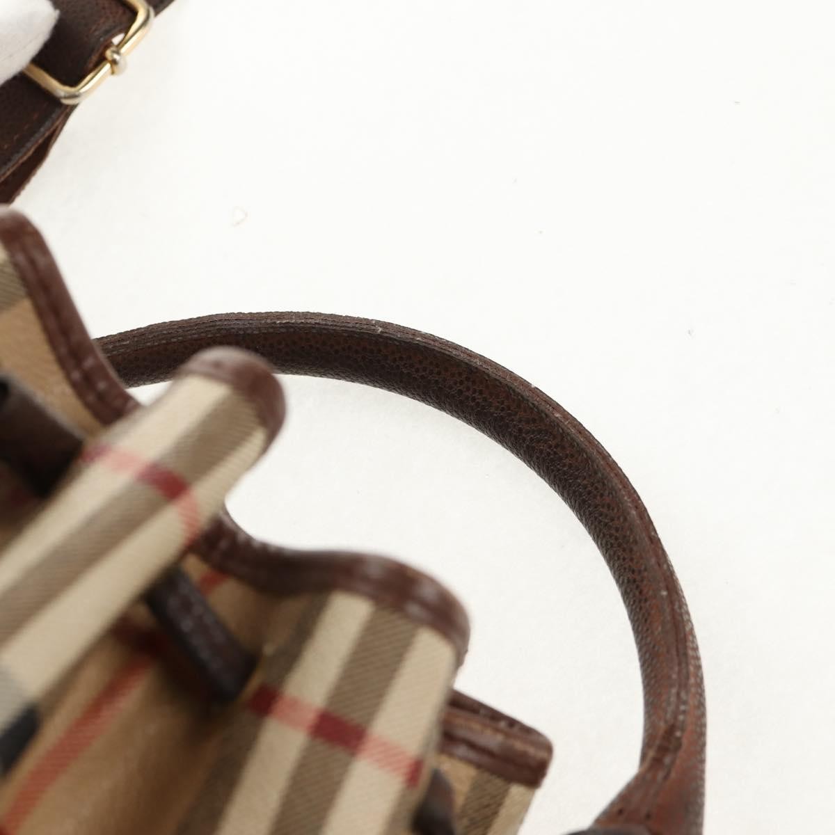 Burberrys Nova Check Hand Bag - Beige/Gold, PVC Leather