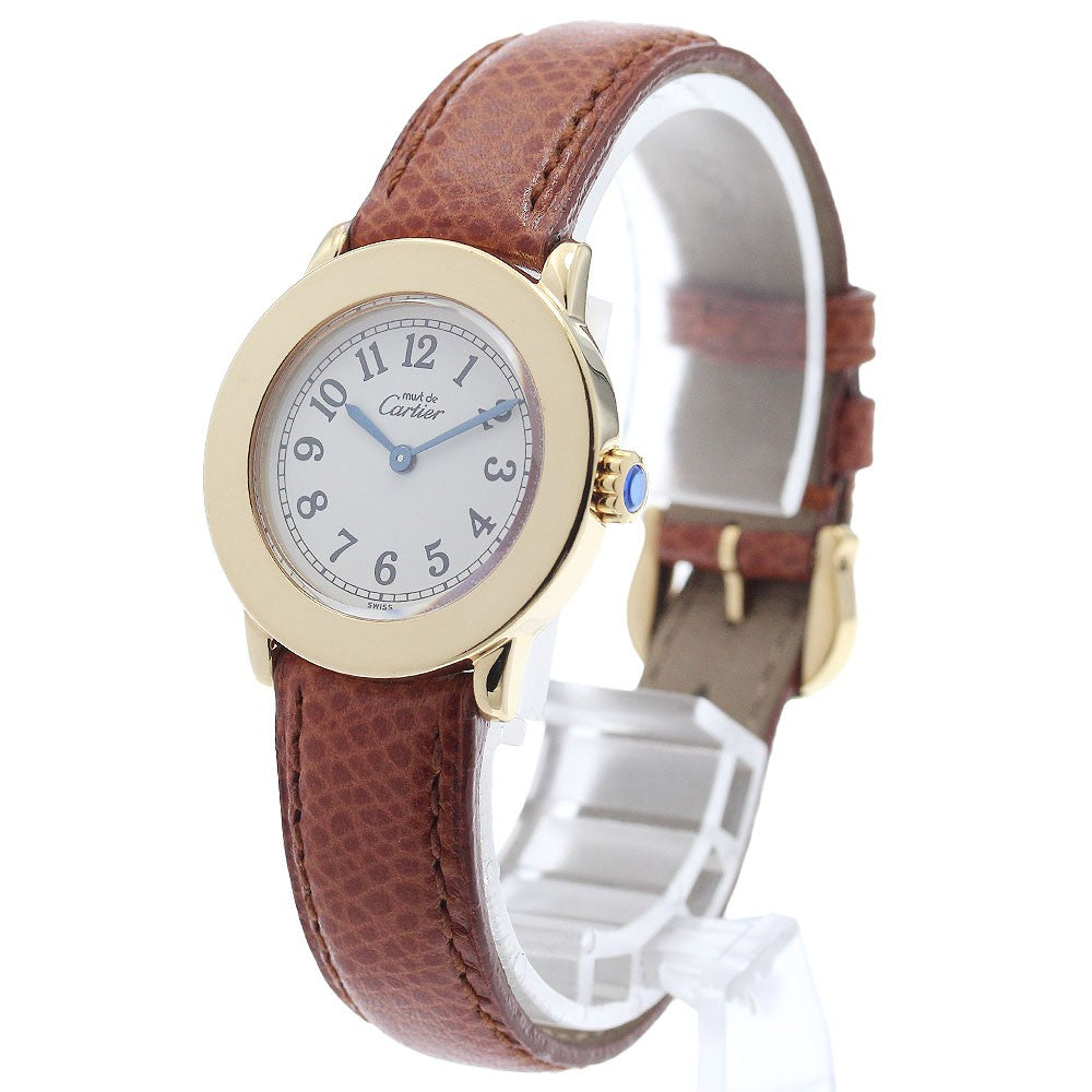 CARTIER Mastrond SM Wristwatch - Beige, Leather